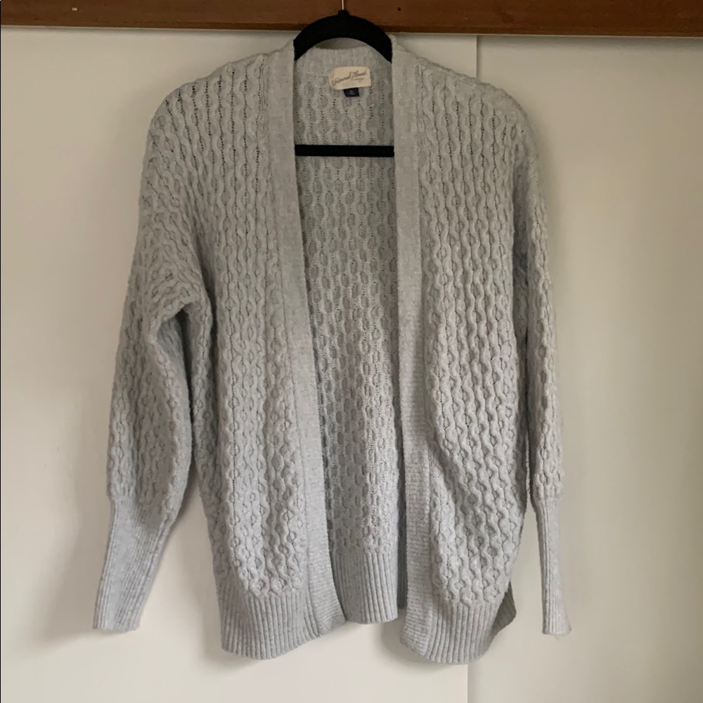 Cozy Knit Cardigan by Universal Thread in Gray Size XS Oversized